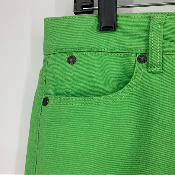 Talbots Capri Pant Signature Flare Crop Green Jean - Picture 2 of 12